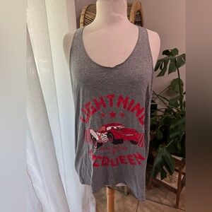 Gray Lightning McQueen Tank‎ Top Disney Disneyland